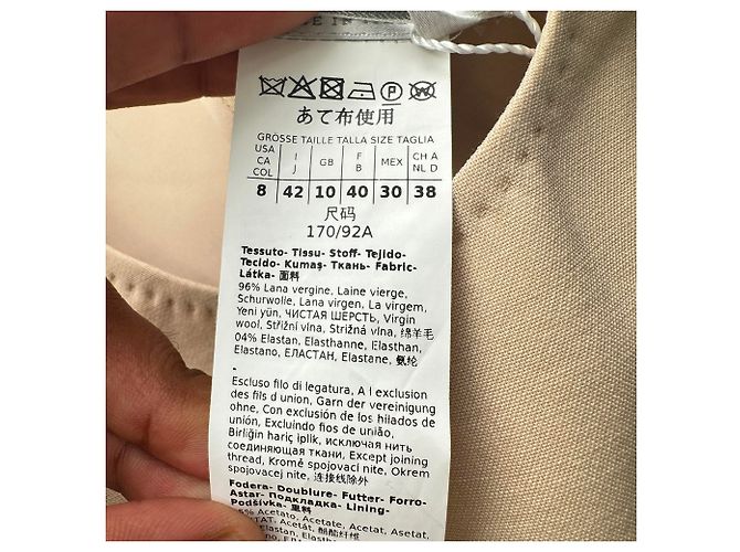 Vestido mini Max Mara Chieti en crêpe de lana Tan Castaño Beige - vista 8