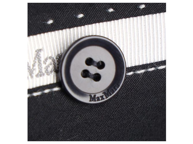 Max Mara Kirsch Pinstripe Mini Skirt in Navy Blue Cotton - view 11