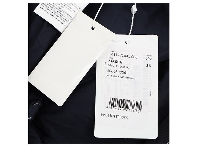 Max Mara Kirsch Pinstripe Mini Skirt in Navy Blue Cotton - view 8