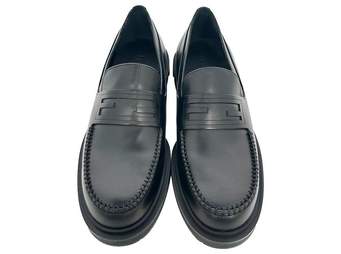 Mocassini Frame Slip-On Fendi in pelle di vitello nera Nero - vista 4
