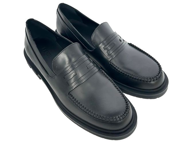 Mocassini Frame Slip-On Fendi in pelle di vitello nera Nero - vista 6