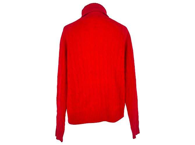 Polo Ralph Lauren Rollkragenpullover aus roter Wolle - Ansicht 3