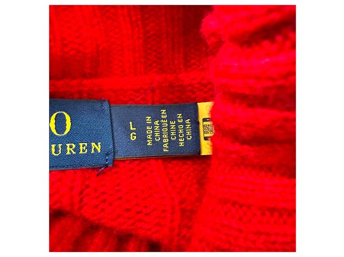 Polo Ralph Lauren Rollkragenpullover aus roter Wolle - Ansicht 5