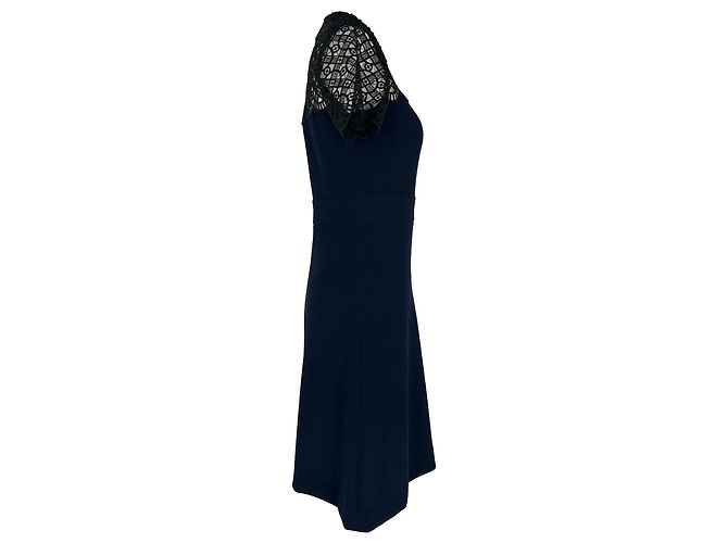 Abito Mini Sandro Iberia ace Accent in Poliestere Blu Navy - vista 2