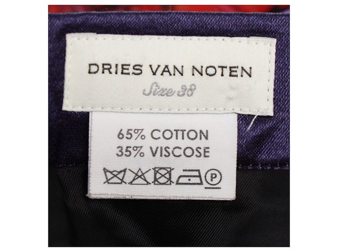 Falda midi con estampado floral Dries van Noten en viscosa negra Negro - vista 4