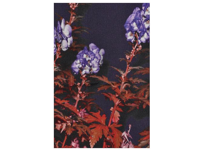 Falda midi con estampado floral Dries van Noten en viscosa negra Negro - vista 7