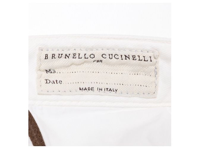 Jeans Straight-Leg Brunello Cucinelli in cotone bianco Crudo - vista 10