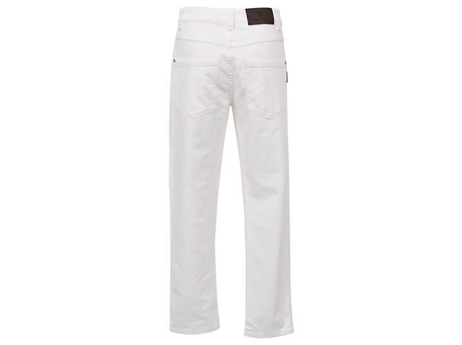 Jeans Straight-Leg Brunello Cucinelli in cotone bianco Crudo - vista 3