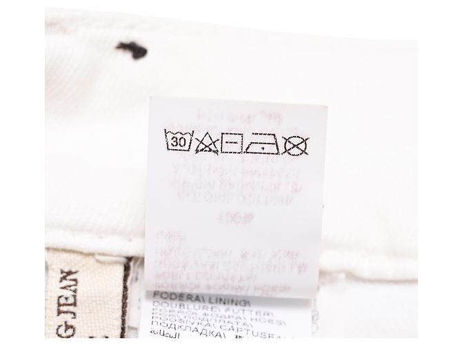 Jeans Straight-Leg Brunello Cucinelli in cotone bianco Crudo - vista 8