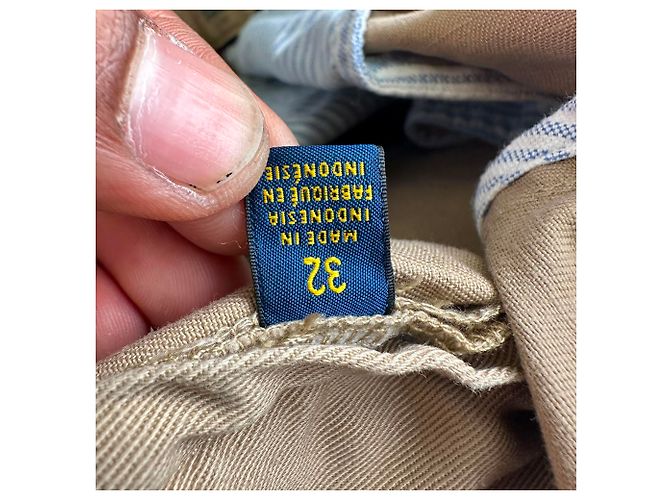 Pantaloncini Chino Pleated Ralph Lauren in Cotone Beige - vista 10