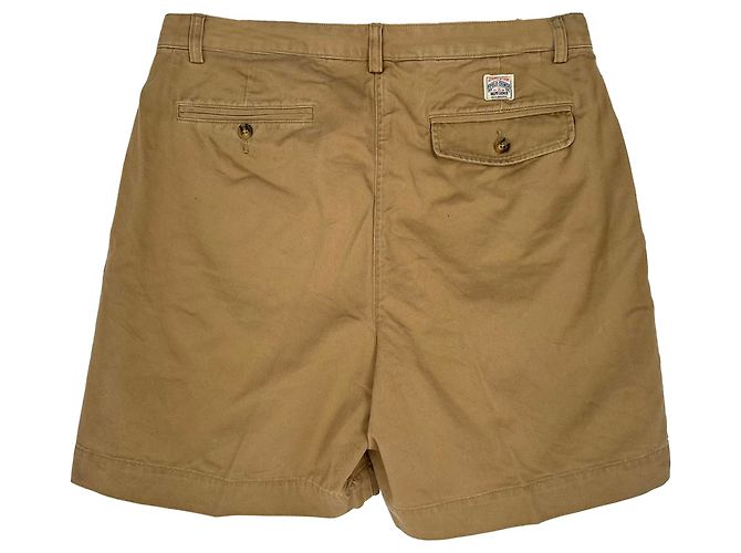 Pantaloncini Chino Pleated Ralph Lauren in Cotone Beige - vista 2