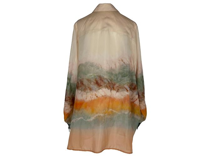 Camicia rilassata Zimmermann Daylight in seta multicolore - vista 3