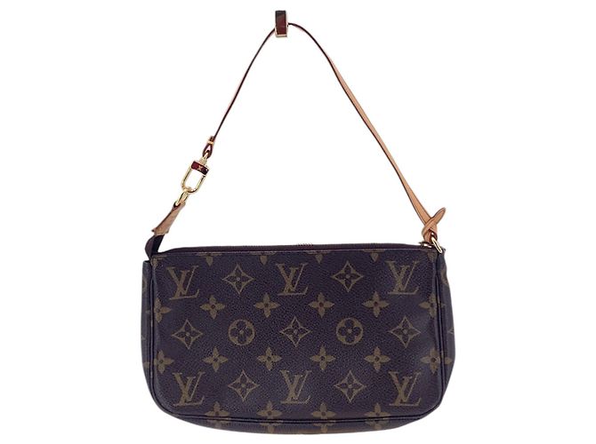 Louis Vuitton Borsa Pochette Accessoires in tela Monogram marrone - vista 3