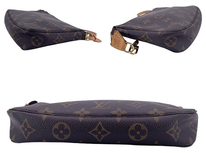 Louis Vuitton Borsa Pochette Accessoires in tela Monogram marrone - vista 4