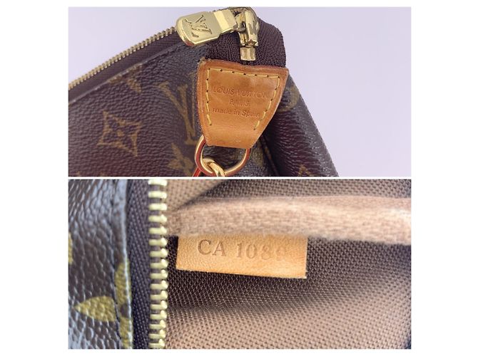 Louis Vuitton Borsa Pochette Accessoires in tela Monogram marrone - vista 6