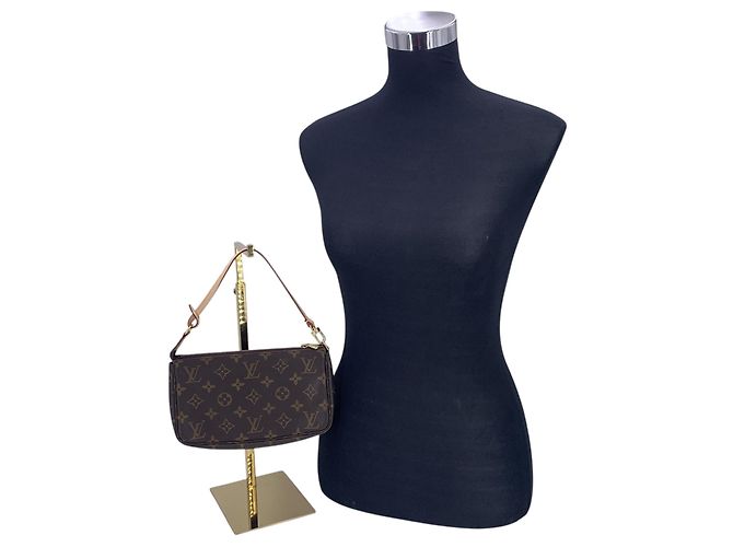 Louis Vuitton Vintage Monogram Brown Canvas Pochette Accessoires Tasche Braun - Ansicht 2