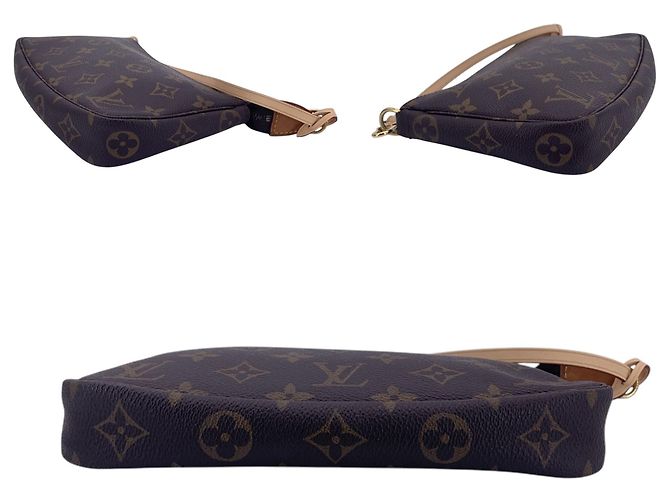 Louis Vuitton Vintage Monogram Brown Canvas Pochette Accessoires Tasche Braun - Ansicht 4