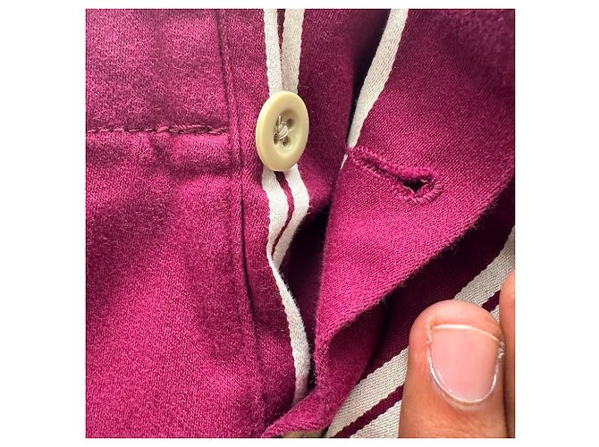Pantaloncini a righe Ralph Lauren Rugby con patch logo in cotone burgundy Rosso Bordò - vista 10