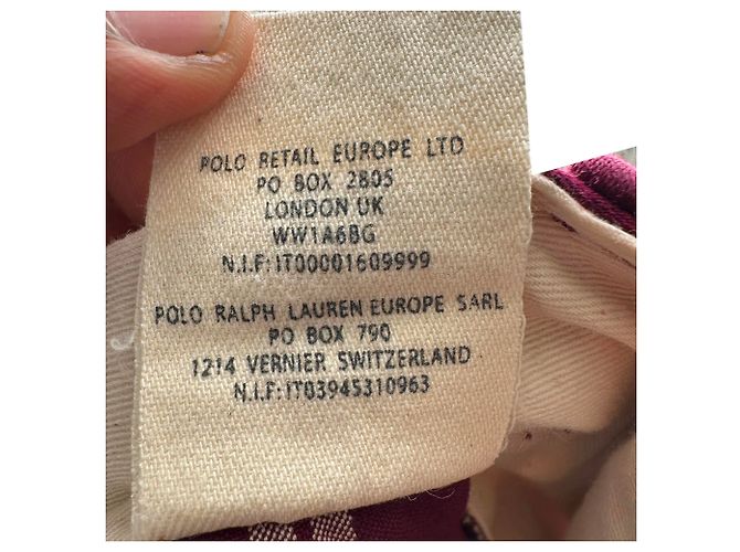 Pantaloncini a righe Ralph Lauren Rugby con patch logo in cotone burgundy Rosso Bordò - vista 5