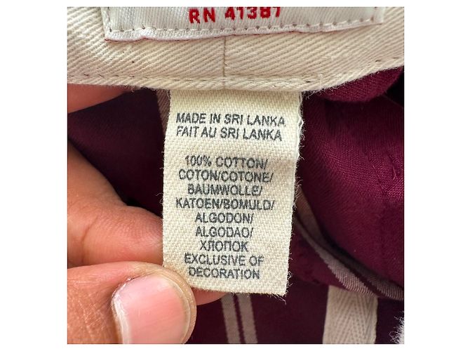 Pantaloncini a righe Ralph Lauren Rugby con patch logo in cotone burgundy Rosso Bordò - vista 7