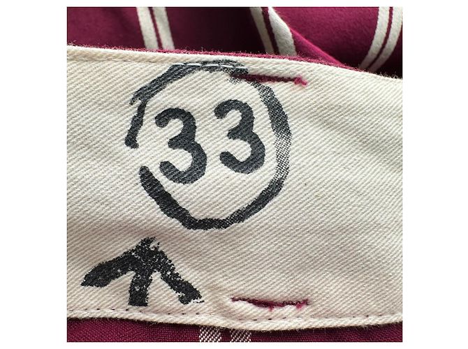 Pantaloncini a righe Ralph Lauren Rugby con patch logo in cotone burgundy Rosso Bordò - vista 8