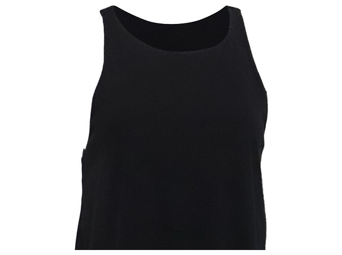 Top sem mangas halter Theory em algodão preto - vista 2