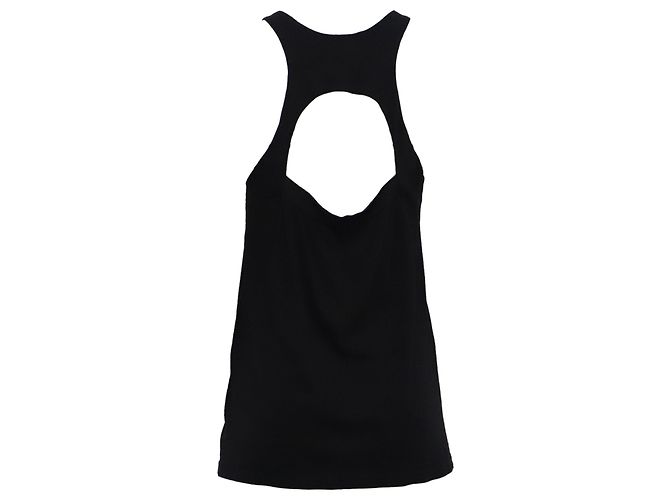 Top sem mangas halter Theory em algodão preto - vista 4