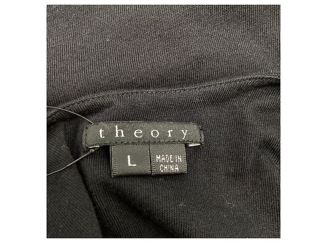 Top sem mangas halter Theory em algodão preto - vista 7