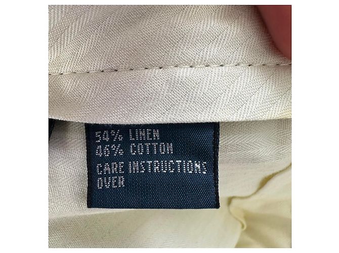 Pantaloncini a righe Polo by Ralph Lauren in lino blu navy - vista 4