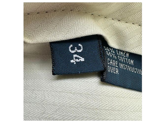 Pantaloncini a righe Polo by Ralph Lauren in lino blu navy - vista 6