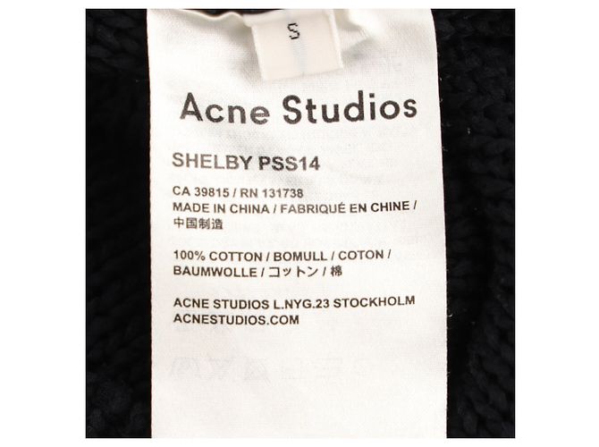 Sweater de gola redonda Acne Studios em algodão preto - vista 5
