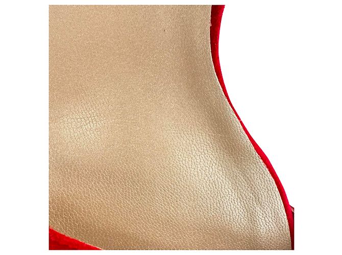 Sandali con tacco e cinturino alla caviglia Stuart Weitzman in camoscio rosso - vista 12