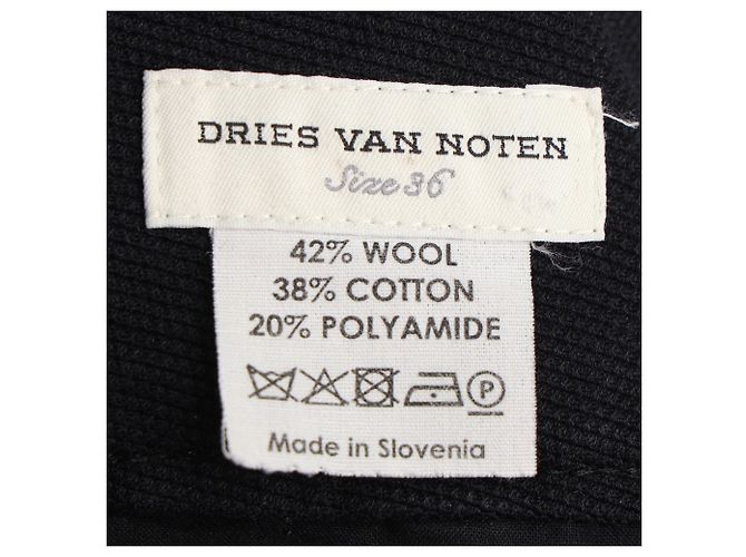 Dries Van Noten Hose aus schwarzer Wolle - Ansicht 4