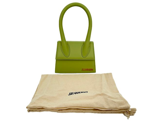 Borsa Jacquemus Large Le Chiquito in pelle di vitello verde Stampa python - vista 11