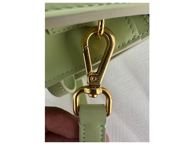 Borsa Jacquemus Large Le Chiquito in pelle di vitello verde Stampa python - vista 14