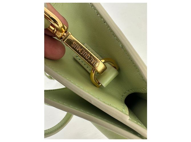 Borsa Jacquemus Large Le Chiquito in pelle di vitello verde Stampa python - vista 15