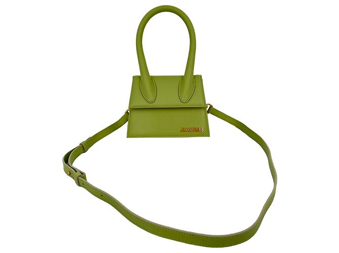 Borsa Jacquemus Large Le Chiquito in pelle di vitello verde Stampa python - vista 3
