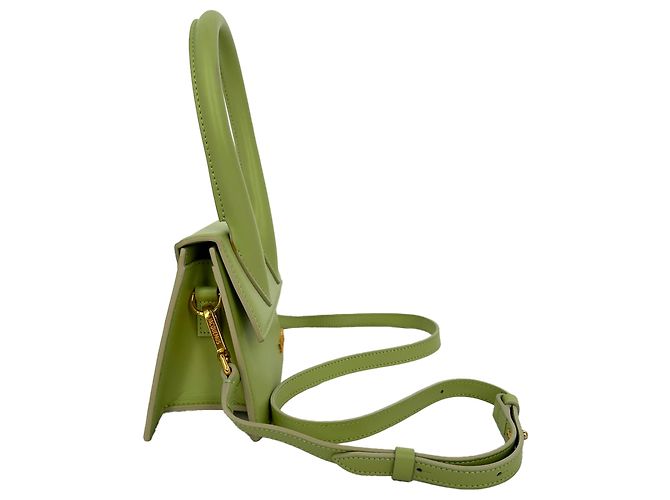 Borsa Jacquemus Large Le Chiquito in pelle di vitello verde Stampa python - vista 4