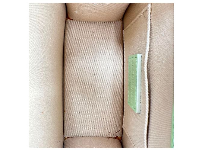 Borsa Jacquemus Large Le Chiquito in pelle di vitello verde Stampa python - vista 8
