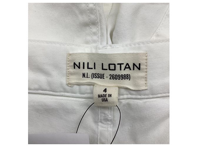 Vaqueros Barrel Shon Nili Lotan en algodón blanco - vista 4