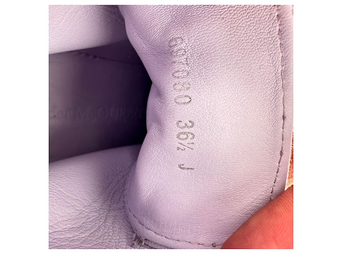 Sneakers alte Alexander Mcqueen Tread Slick in cotone viola Porpora - vista 13