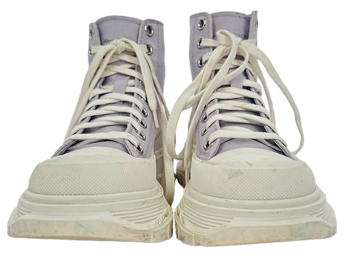 Sneakers alte Alexander Mcqueen Tread Slick in cotone viola Porpora - vista 2