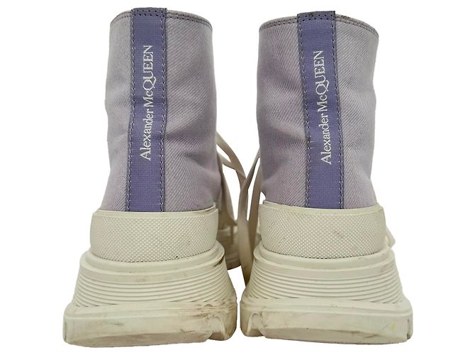 Sneakers alte Alexander Mcqueen Tread Slick in cotone viola Porpora - vista 7