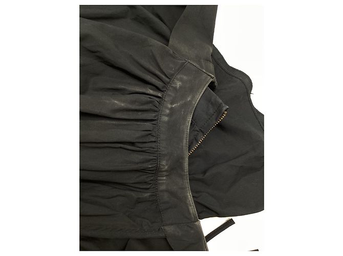 Ulla Johnson Puffed-Sleeve Tie-Waist Blouse in Black Cotton - view 10