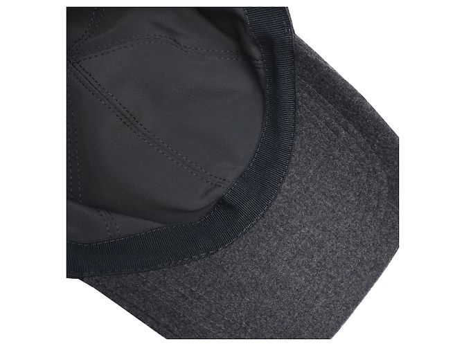 Brunello Cucinelli Flanell-Baseballkappe aus grauer Wolle - Ansicht 5