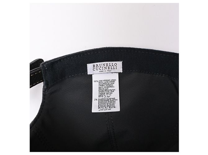 Brunello Cucinelli Flanell-Baseballkappe aus grauer Wolle - Ansicht 6
