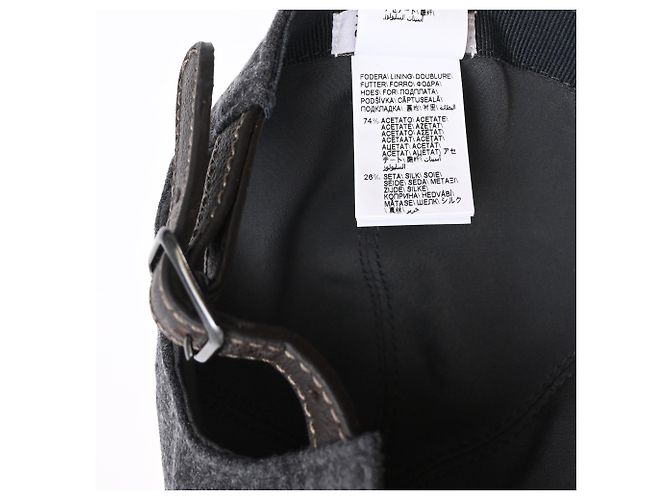 Brunello Cucinelli Flanell-Baseballkappe aus grauer Wolle - Ansicht 8