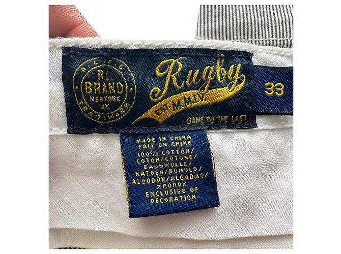 Pantaloncini Ralph Lauren con ricamo teschio in cotone grigio - vista 9
