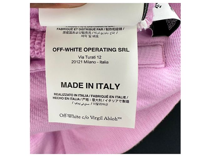 Off White Calças de jogging de perna reta Off-White Diag-Striped em algodão roxo - vista 13