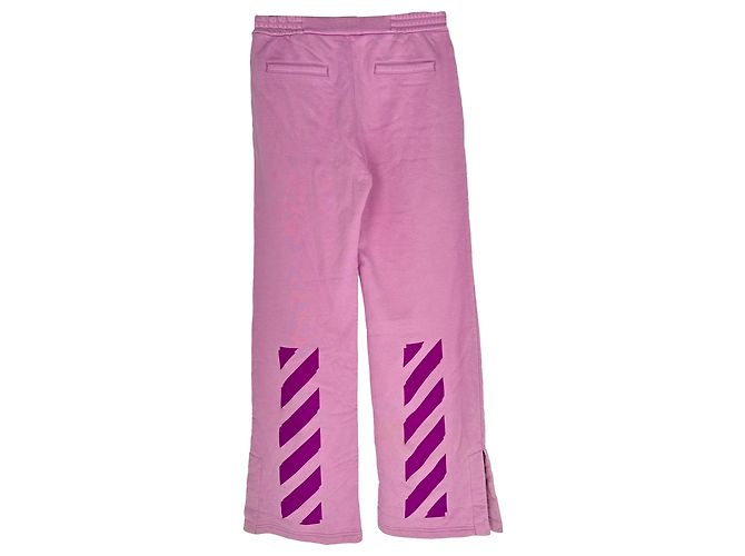 Off White Calças de jogging de perna reta Off-White Diag-Striped em algodão roxo - vista 2